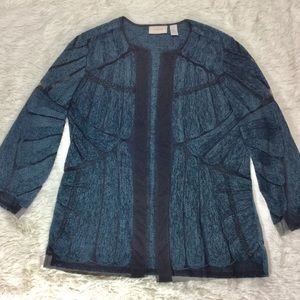 Chico’s Textured Open Front Cardigan
